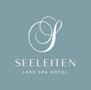 Logo di SEELEITEN Lake Spa Hotel su sfondo blu
